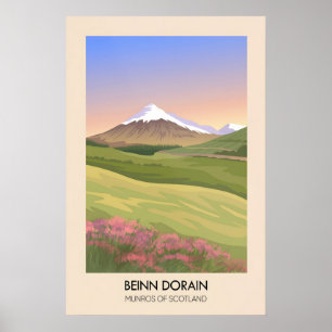 Affiche des Munros Beinn Dorain d'Écosse
