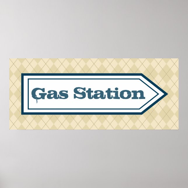 Affiche des panneaux de la station-service (Devant)