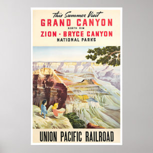 Affiche des parcs nationaux d'art du Grand Canyon 