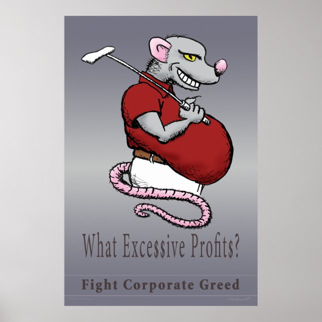 Affiche des profits excessifs (Devant)