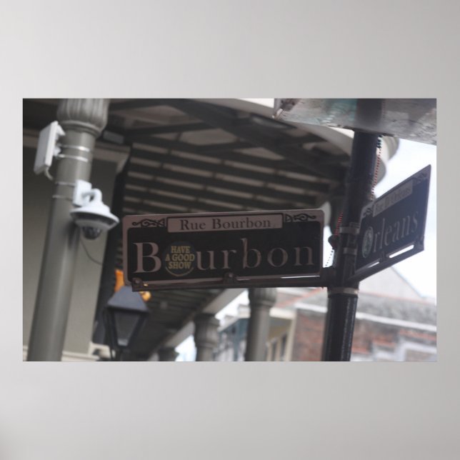 Affiche des signes de la rue Bourbon (Devant)