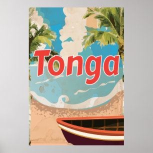 Affiche des vacances Vintages des Tonga