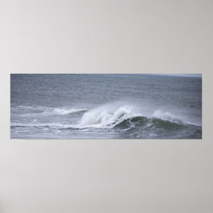 Affiche des vagues de l'océan de Rhode Island