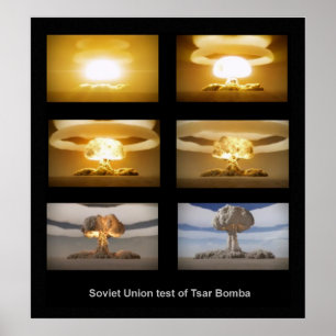 Affiche d'essai nucléaire de Tsar Bomba