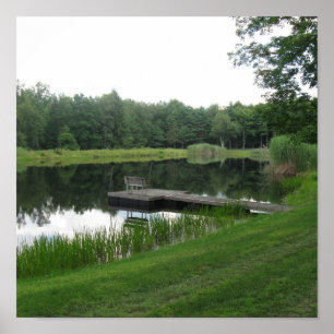 Affiche d'étang de ferme