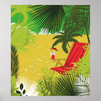 Affiche d'été tropicale