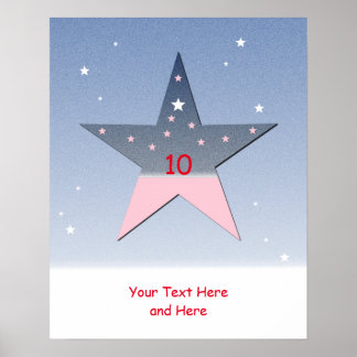Affiche d'étoile pour les enfants