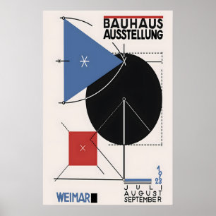 Affiche d'exposition Bauhaus Art abstrait géométri