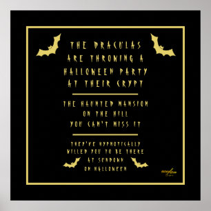 Affiche d'Halloween conçue par la poète Adiela Ako