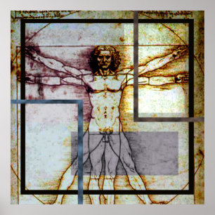 Affiche d'homme de Vitruvian