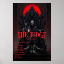 Affiche d'horreur gothique Le Juge Fantastique som
