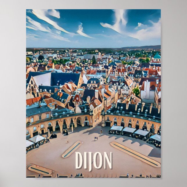 Affiche Dijon Photo Vintage (Devant)