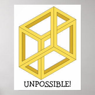 Affiche d'illusion optique "impossible"