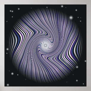Affiche d'illusion optique pour le voyage Wormhole