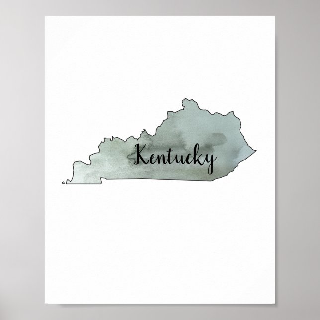 Affiche d'illustration de l'État du Kentucky (Devant)