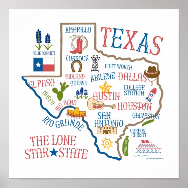 Affiche d'illustration des sites touristiques du T (Devant)