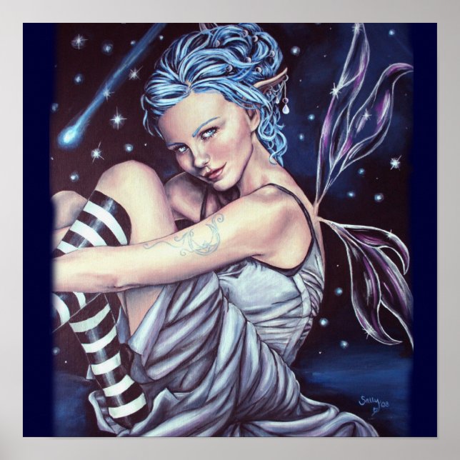 affiche d'illustration fade stars en chute (Devant)