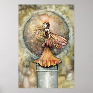 Affiche d'impression Autumn Gold Fairy par Molly H