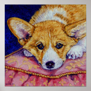 Affiche d'impression de corgi de Gallois de