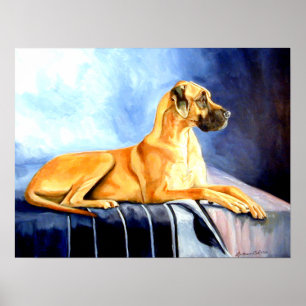 Affiche d'impression de la muraille de Great Dane
