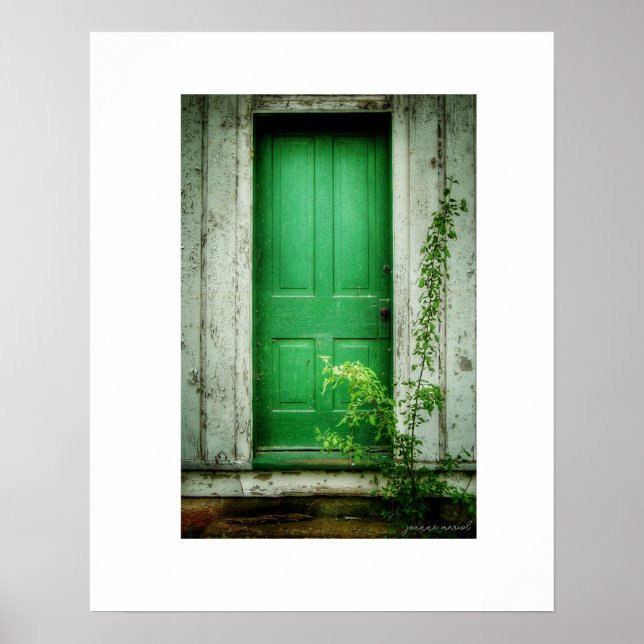 Affiche d'impression de porte de bâtiment abandonn (Devant)