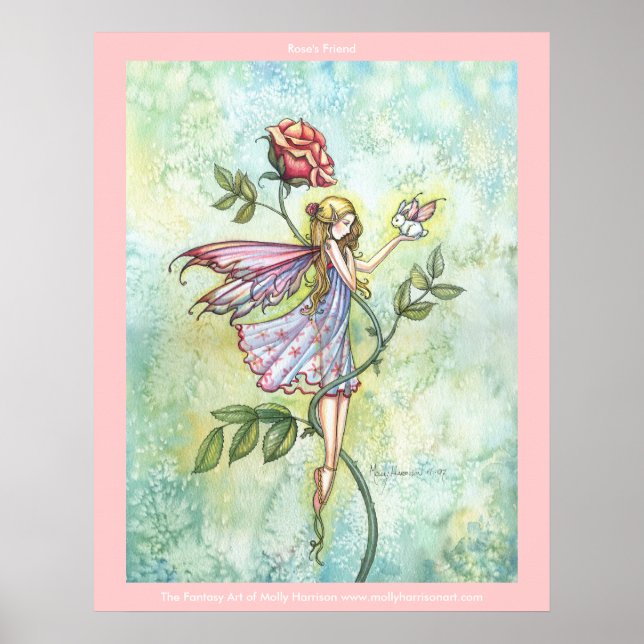 Affiche d'impression Flower Fairy Bunny (Devant)