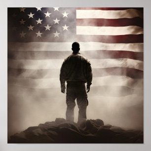 Affiche d'impression numérique patriotique de la f