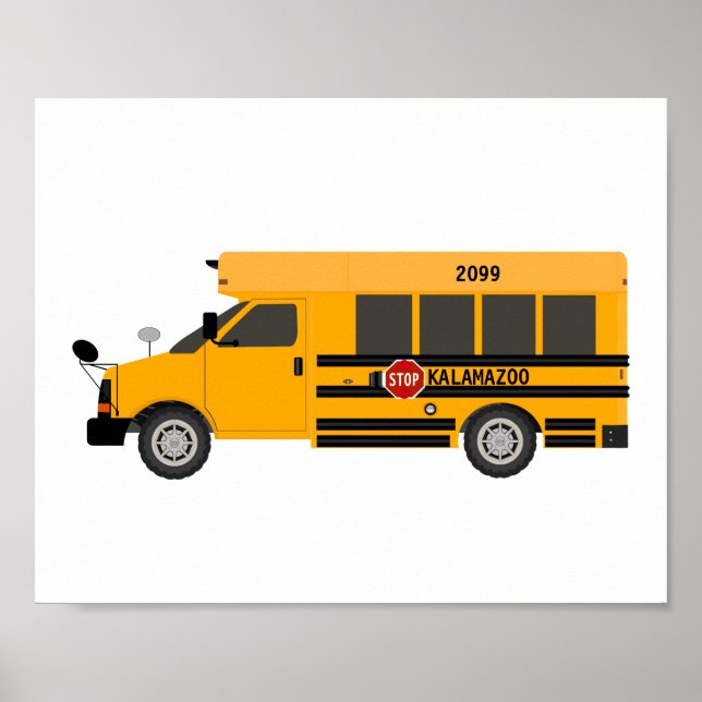 Affiche d'impression pour les enfants d'autobus sc (Devant)
