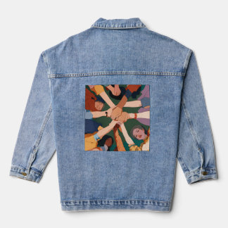 Affiche d'impression sur la veste Denim