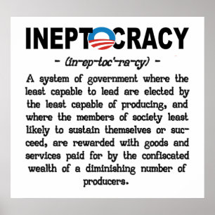 Affiche d'Ineptocracy d'administration d'Obama