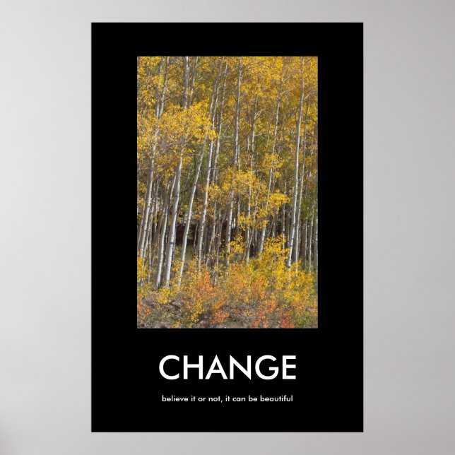 Affiche d'inspiration de Fall Aspen Grove CHANGE (Devant)