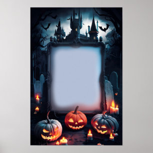 Affiche d'invitation blanche Halloween #1