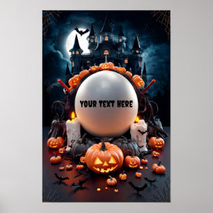 Affiche d'invitation blanche Halloween #5