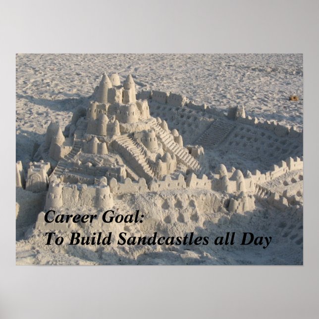 Affiche d'objectifs de carrière Château de sable (Devant)