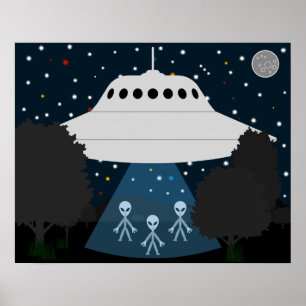 Affiche d'observation des étoiles de disque de vol