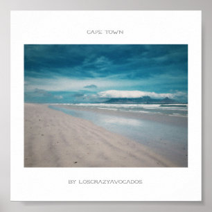 Affiche d'océan de plage de montagne de Tableau de