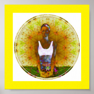 Affiche d'or de fille de Dharma