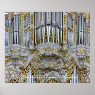 Affiche d'orgue d'abbaye baroque