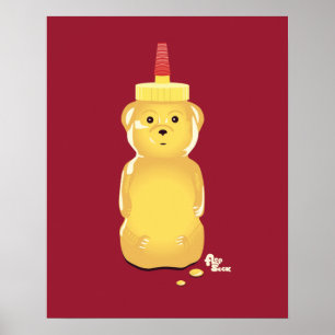 Affiche d'ours de miel