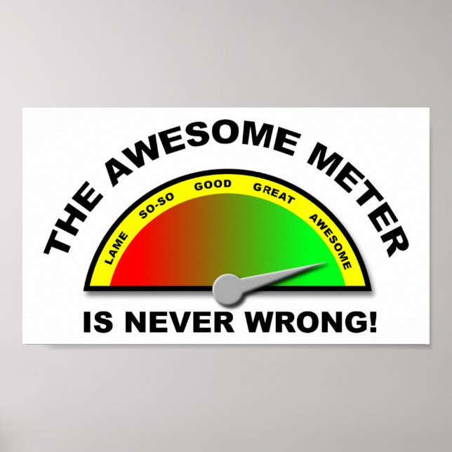 Affiche drôle d'Awesome Meter (Devant)