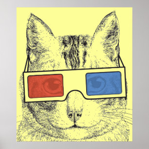 Affiche drôle de chat