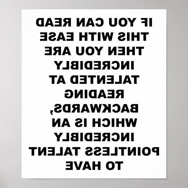 Affiche drôle de compétence à rebours (Devant)