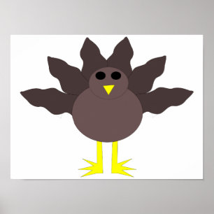 Affiche drôle de dinde de Thanksgiving