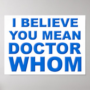 Affiche Drôle de Doctor Who