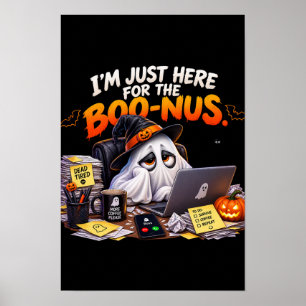 Affiche drôle de fantôme de bureau pour Halloween