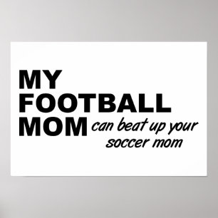 Affiche drôle de maman de football