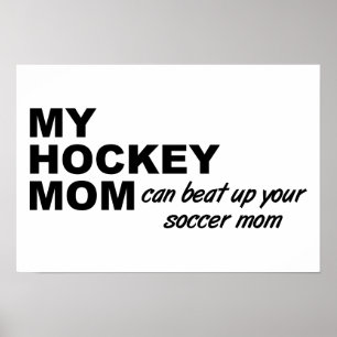 Affiche drôle de Maman de hockey