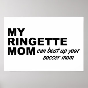 Affiche drôle de maman de ringette