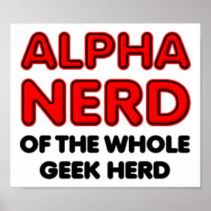 Affiche drôle de nerd alpha