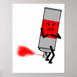Affiche drôle de peinture de pet en spray